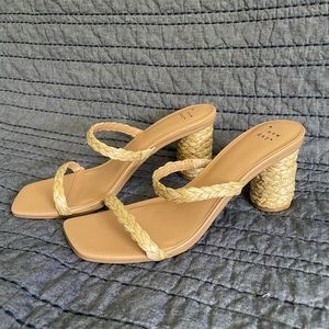 NWOT a new day Raffia Heeled Sandals